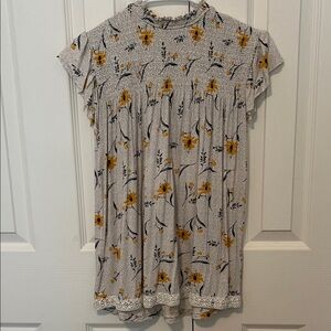 Rewind Yellow and Black Floral Blouse